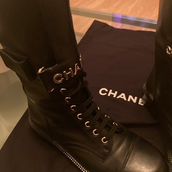New Chanel Combat Boots Size 40 - Picture 6 of 9
